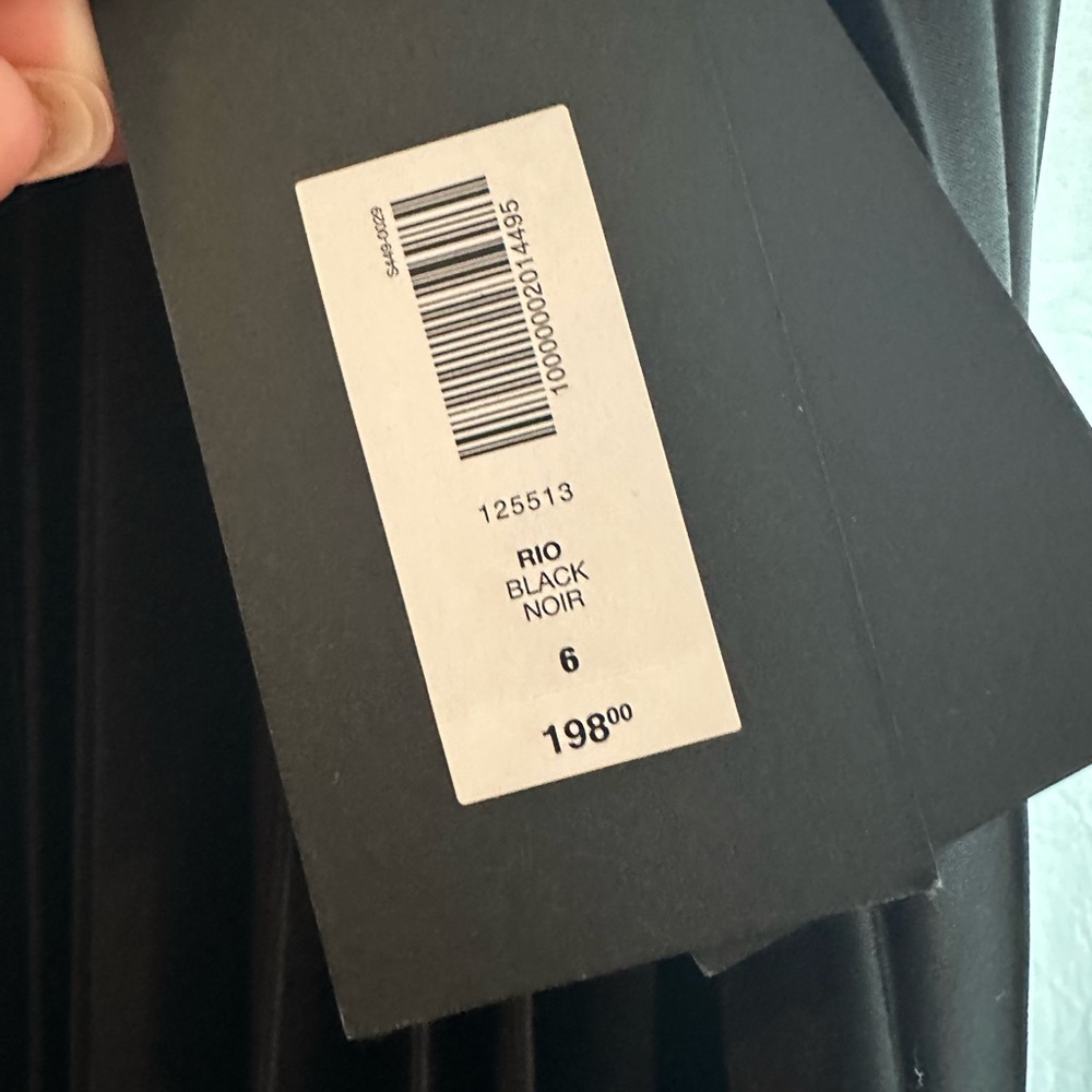 Aritzia Pleated V-Neck Midi Dress in Black - Picture 5 of 5